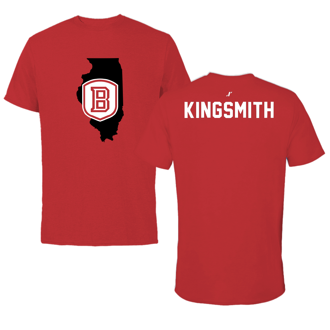 Bradley University TF and XC Red State Tee - Kaden Kingsmith