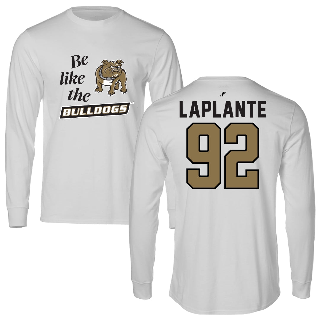 Bryant University Football Light Gray Be Like Us Long Sleeve - #92 Nathan LaPlante