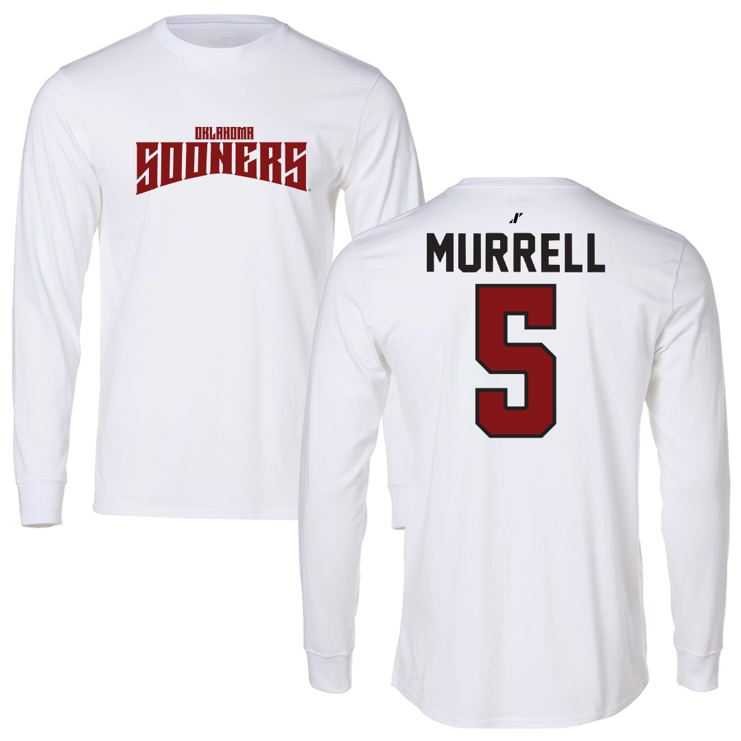 University of Oklahoma Soccer White Classic Performance Long Sleeve - #5 Hadley Murrell
