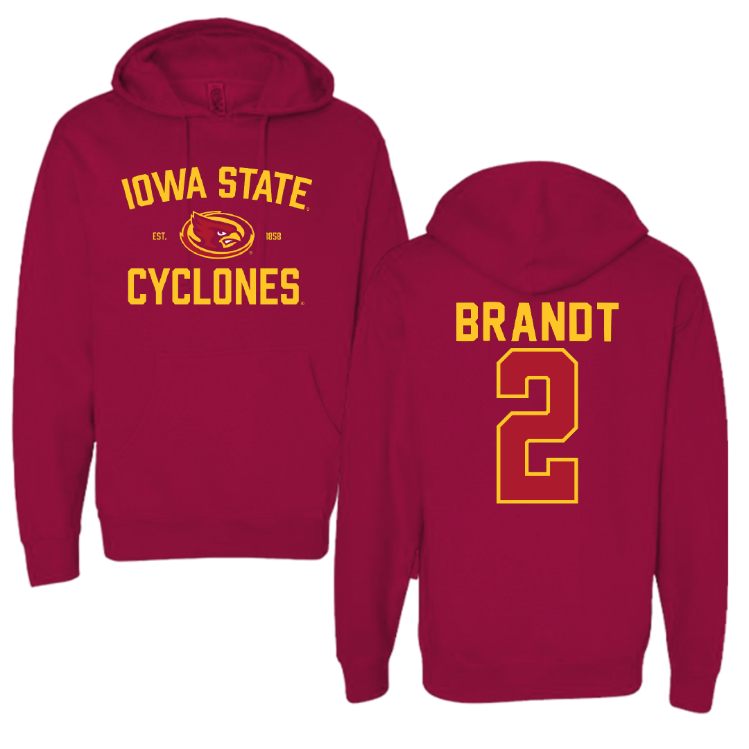 Iowa State University Volleyball Cardinal General Hoodie - #2 Morgan Brandt