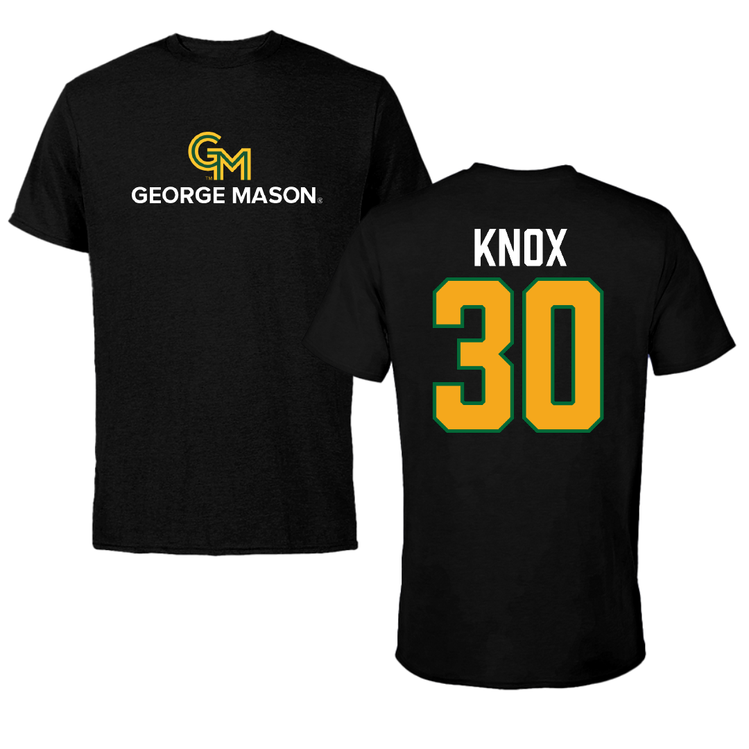 George Mason University Baseball Black Performance Tee - #30 Connor Knox