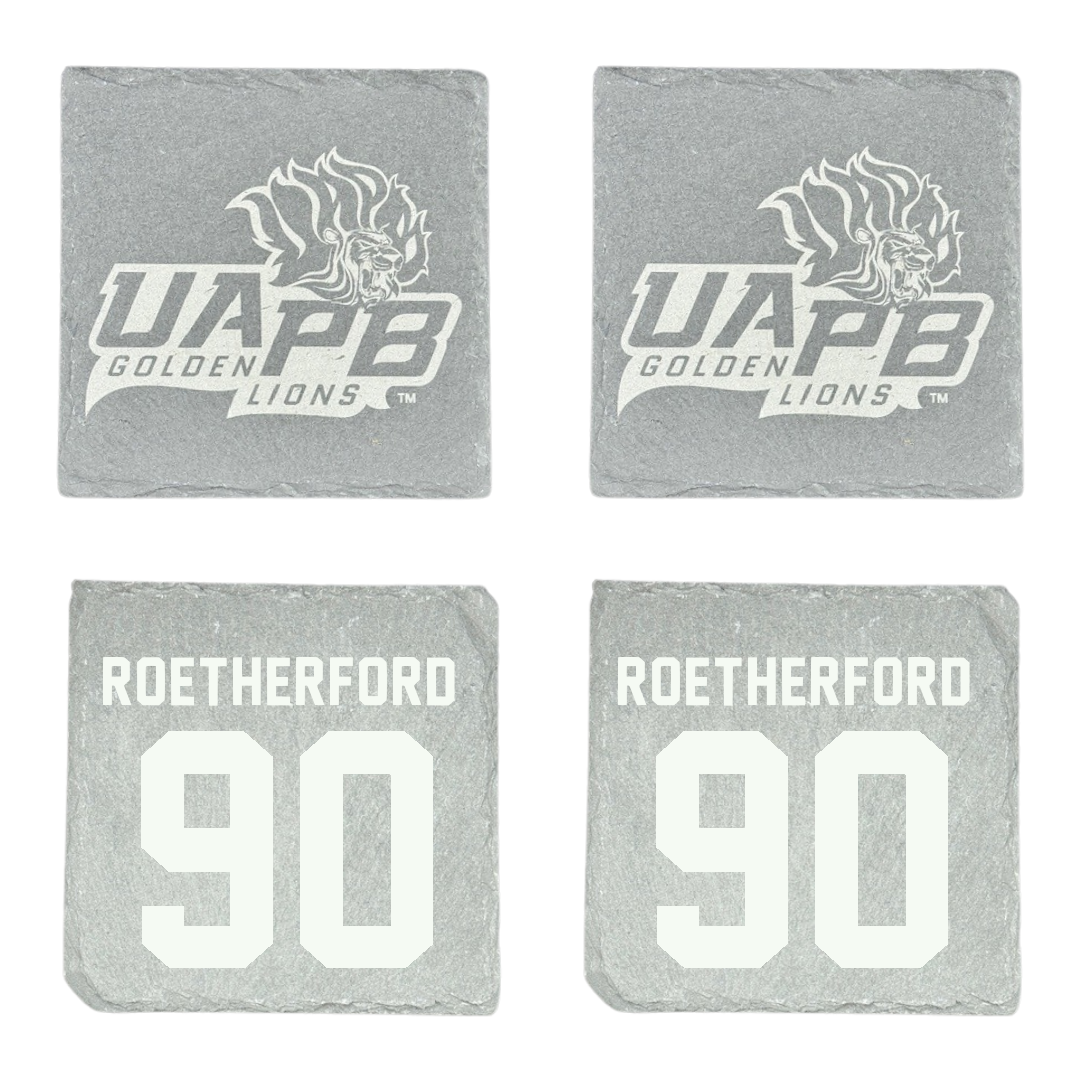 University of Arkansas-Pine Bluff Football Stone Coaster (4 Pack)  - #90 Cameron Roetherford