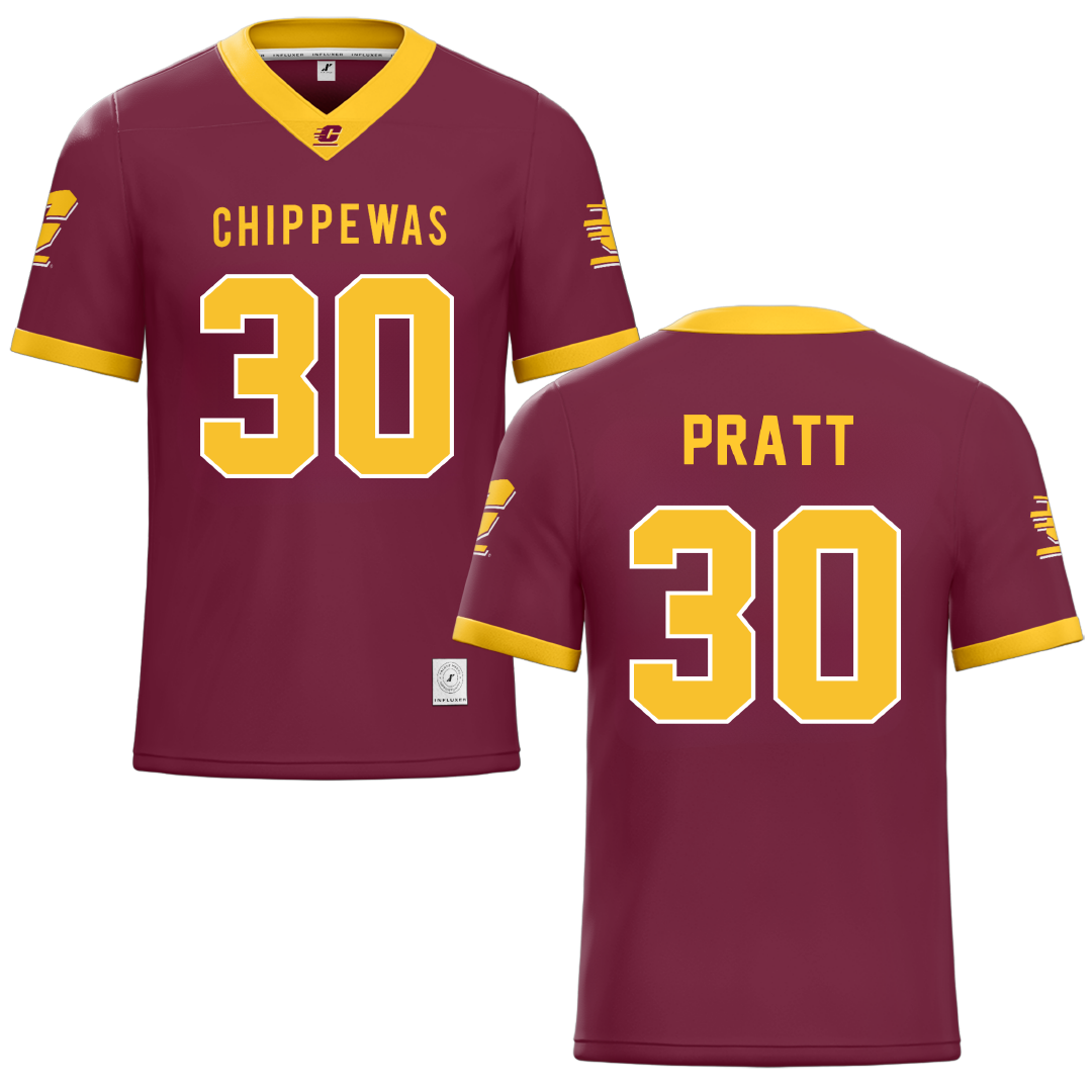 Central Michigan University Maroon Football Jersey - #30 Ben Pratt