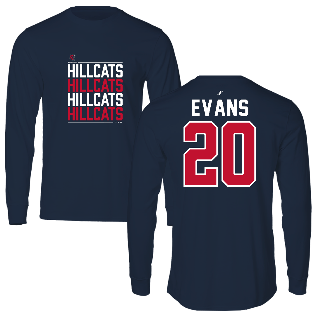 Rogers State University Softball Navy General Performance Long Sleeve - #20 Savannah Evans