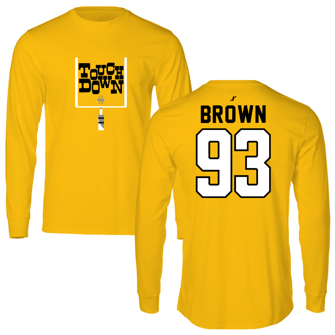 University of Idaho Football Gold Touchdown Performance Long Sleeve - #93 Sam Brown