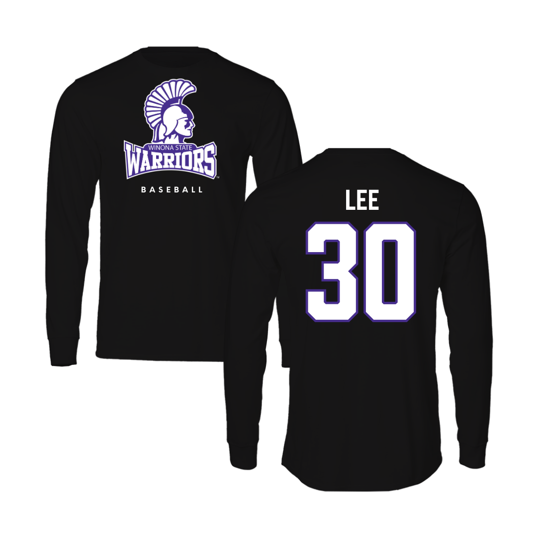 Winona State University Baseball Black Long Sleeve - #30 Peyton Lee