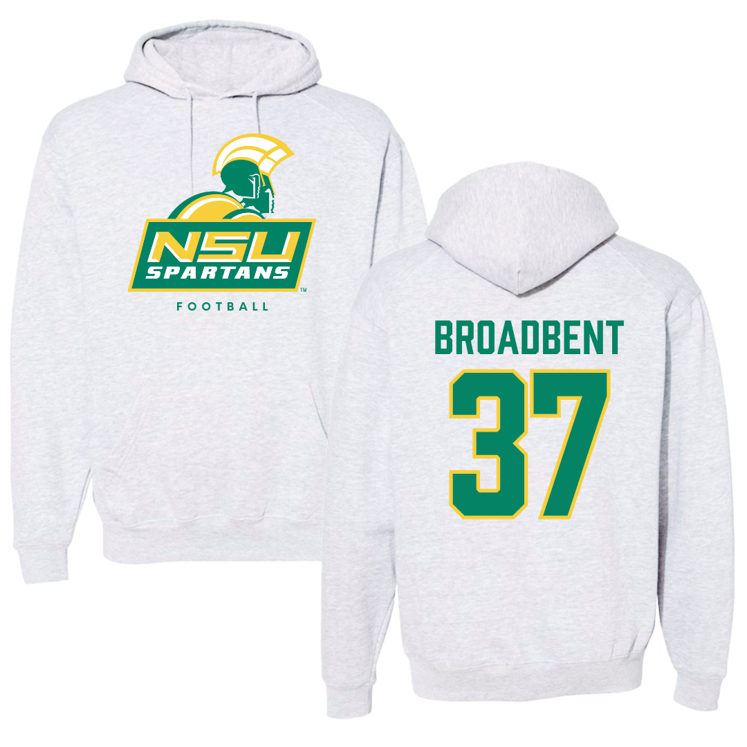 Norfolk State University Football Gray Hoodie - #37 Kaleb Broadbent