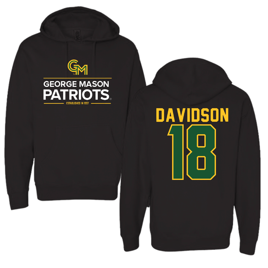 George Mason University Soccer Black General Hoodie - #18 Sophie Davidson