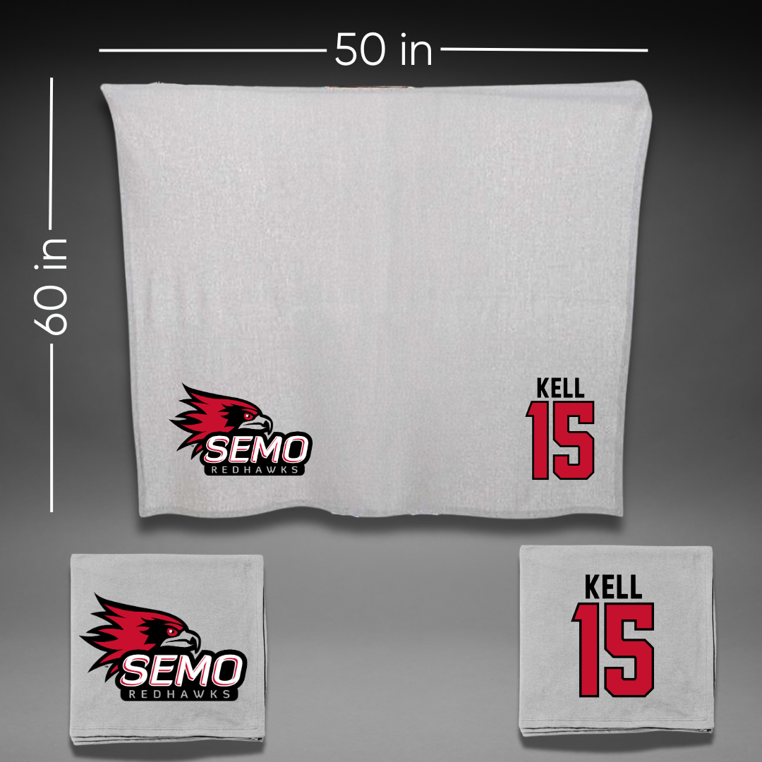 Southeast Missouri State University Softball Gray Blanket - #15 Delaney Kell