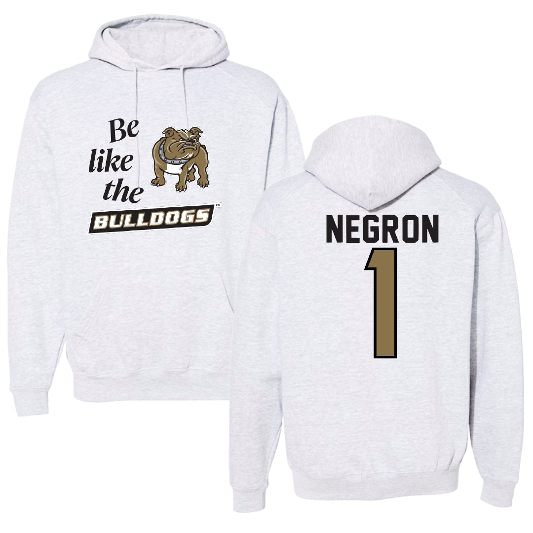 Bryant University Soccer Light Gray Be Like Us Hoodie - #1 Selena Negron