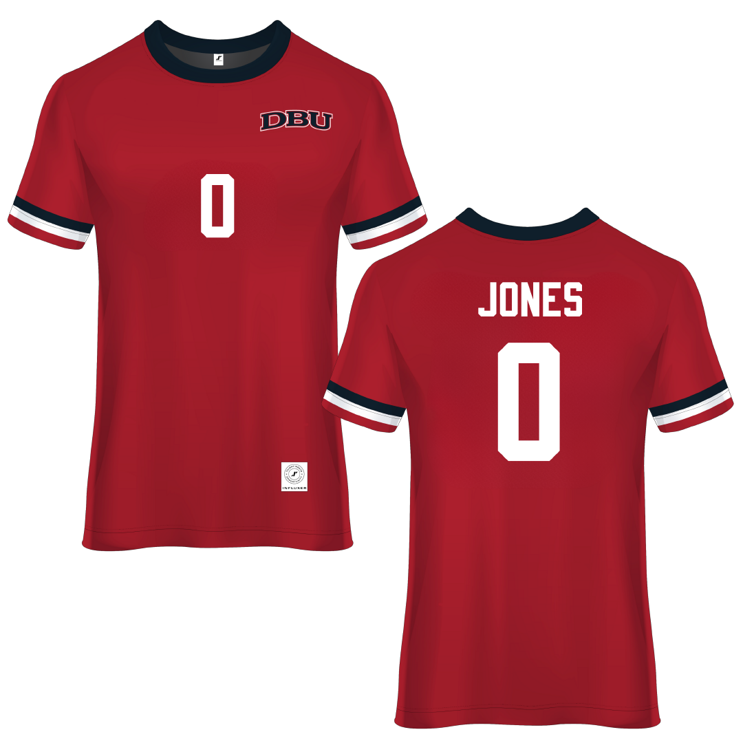 Dallas Baptist University Red Soccer Jersey - #0 Samantha Jones
