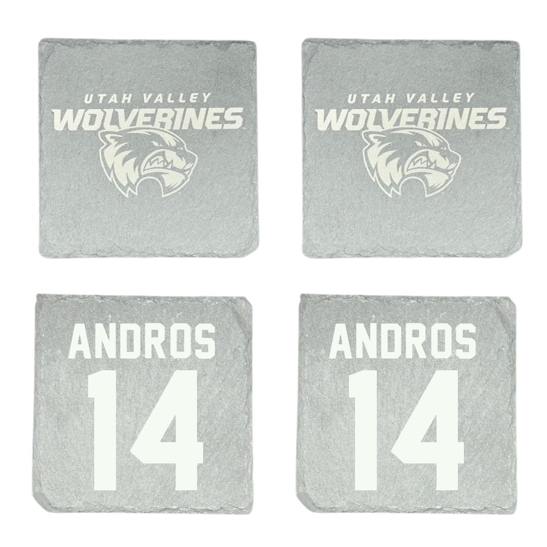 Utah Valley University Soccer Stone Coaster (4 Pack)  - #14 Mark Andros