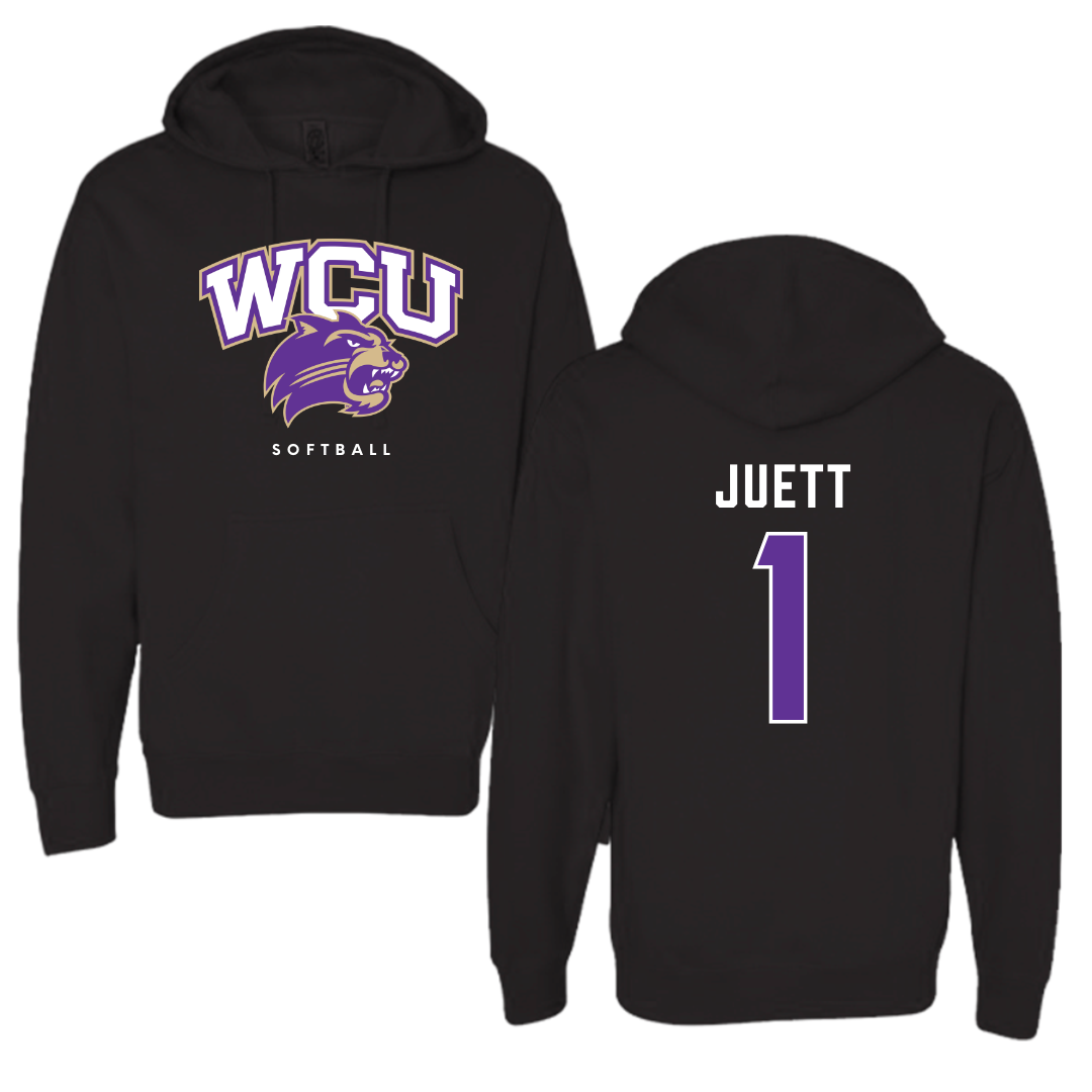 Western Carolina University Softball Black Hoodie - #1 Tessa Juett