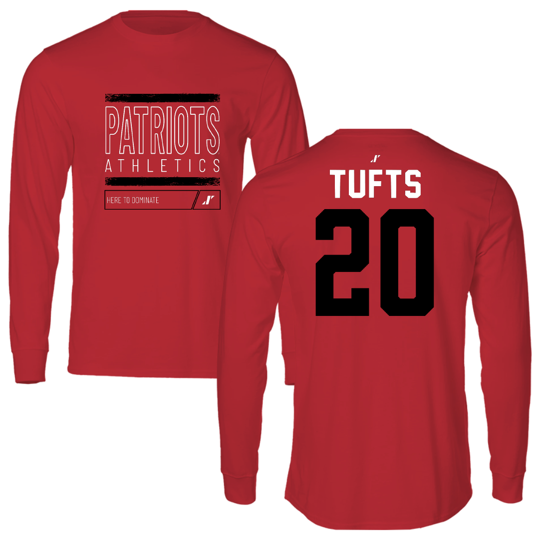 Dallas Baptist University Soccer Red Dominate Long Sleeve - #20 Taylor Tufts