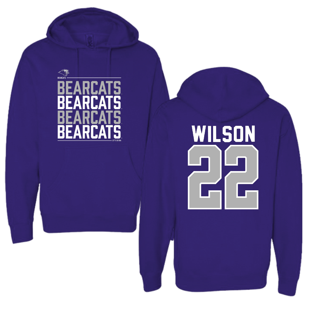 Southwest Baptist University Softball Purple General Hoodie - #22 Malea Wilson