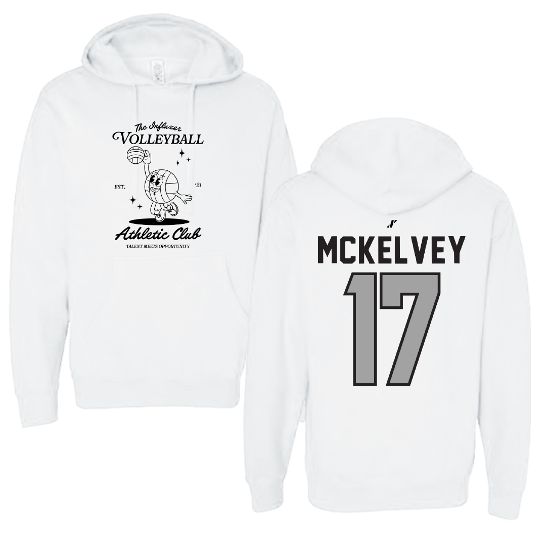 Volleyball White Influxer Athletic Club Hoodie - #17 Kyra McKelvey