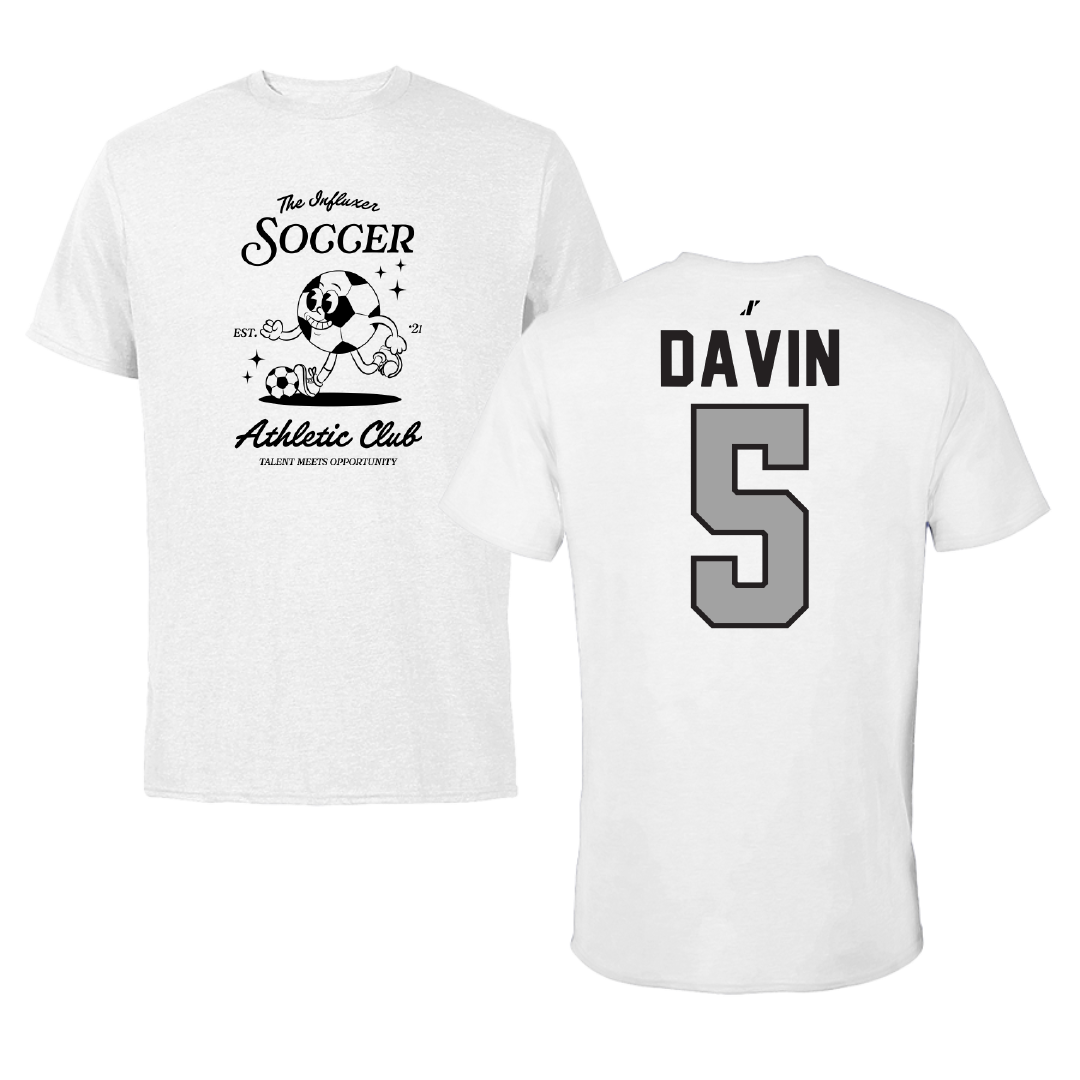 Soccer White Influxer Athletic Club Tee - #5 Eliana Davin