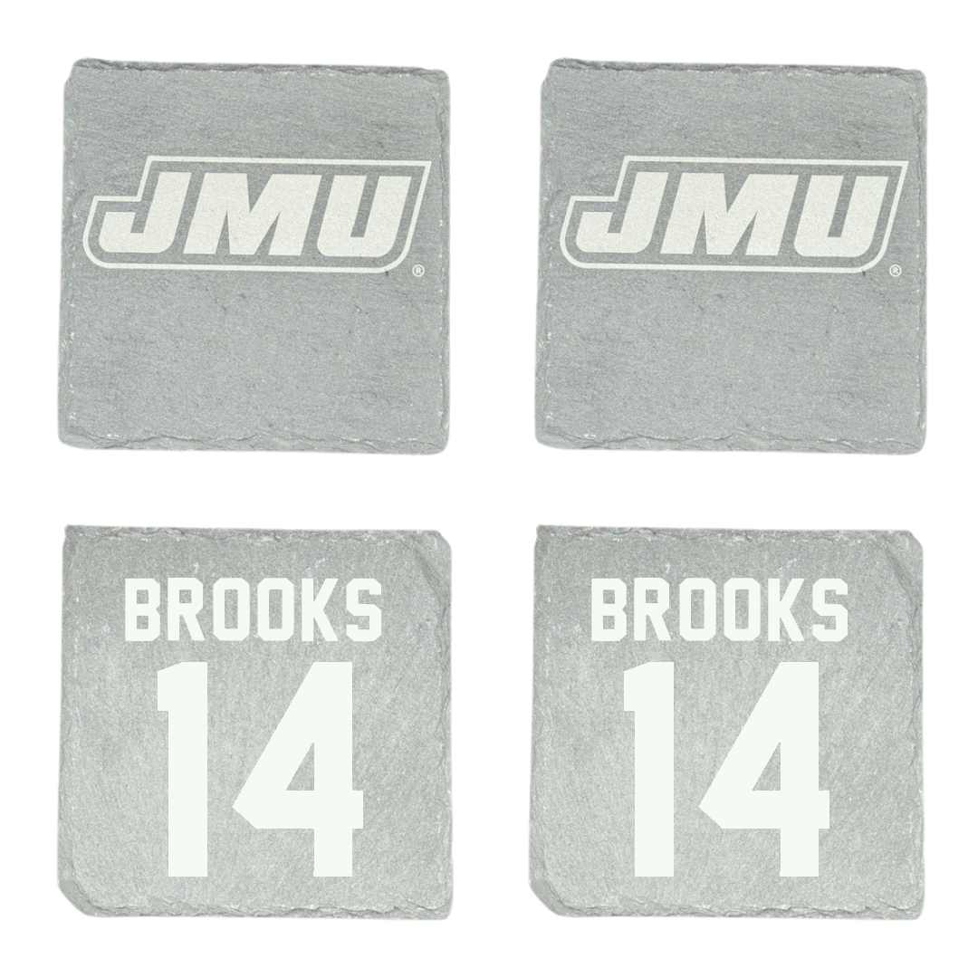 James Madison University Baseball Stone Coaster (4 Pack)  - #14 TJ Brooks