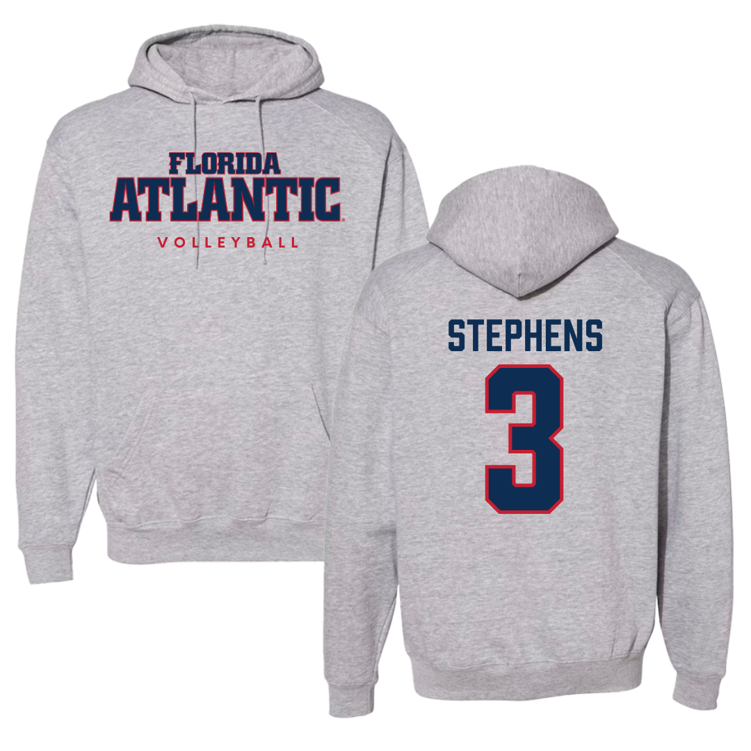 Florida Atlantic University Volleyball Gray Hoodie - #3 Nono Stephens