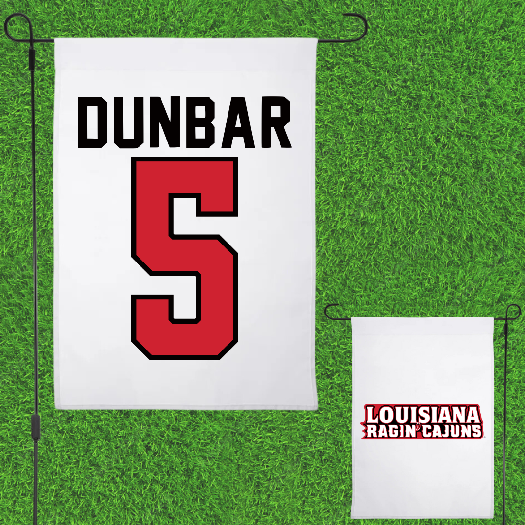 University of Louisiana at Lafayette Soccer White Garden Flag - #5 Brynn Dunbar