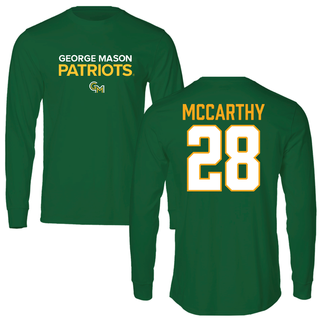 George Mason University Baseball Green Long Sleeve - #28 Dylan McCarthy