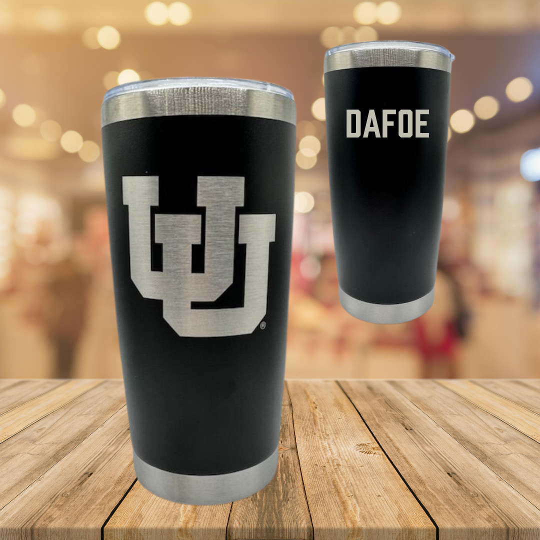 University of Utah Swimming & Diving Black Stainless Steel Tumbler - Claire Dafoe