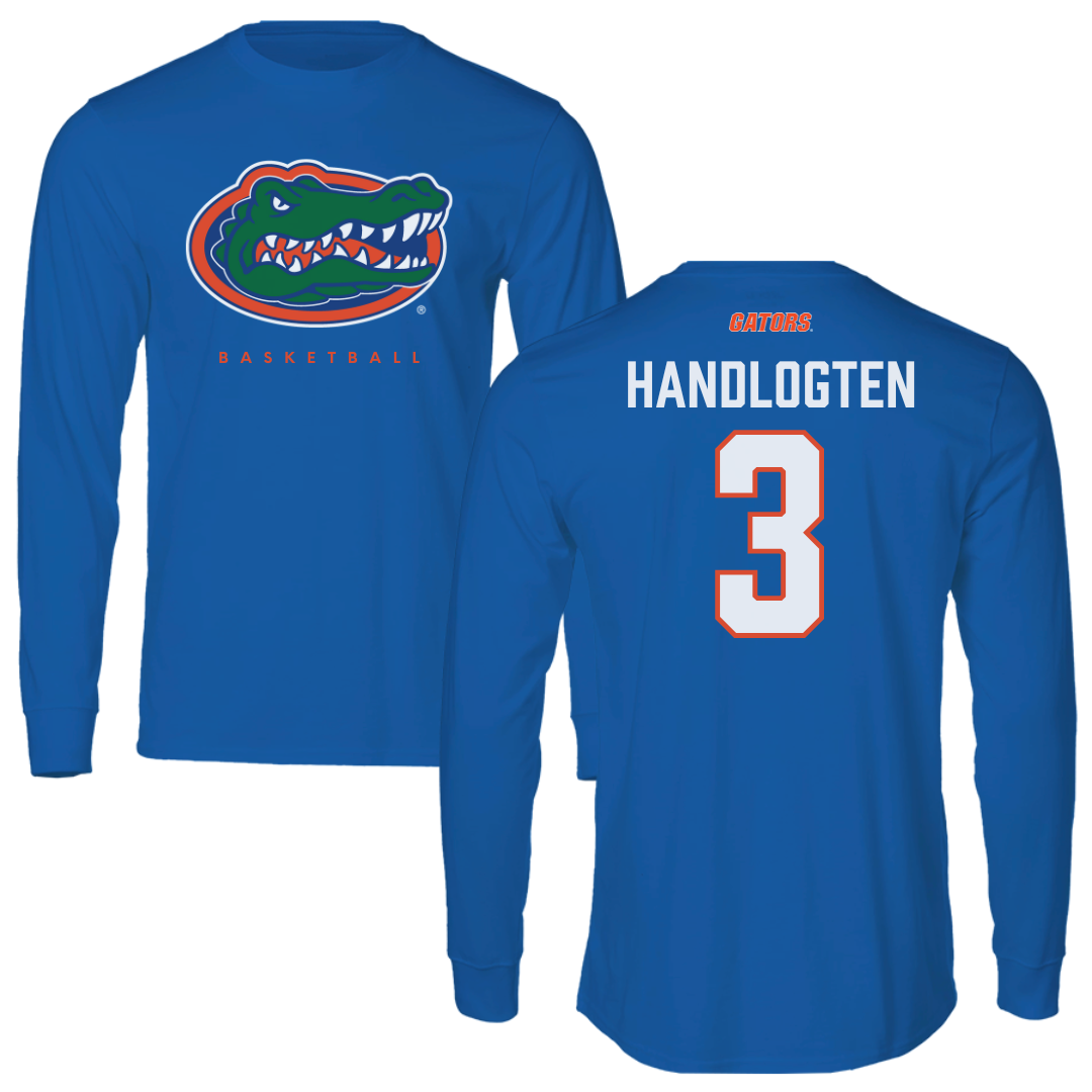 University of Florida Basketball Blue Mascot Performance Long Sleeve - #3 Micah Handlogten