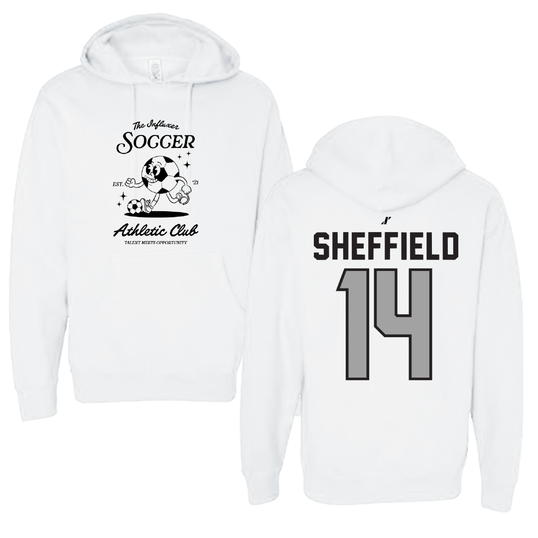 Soccer White Influxer Athletic Club Hoodie - #14 Elon Sheffield