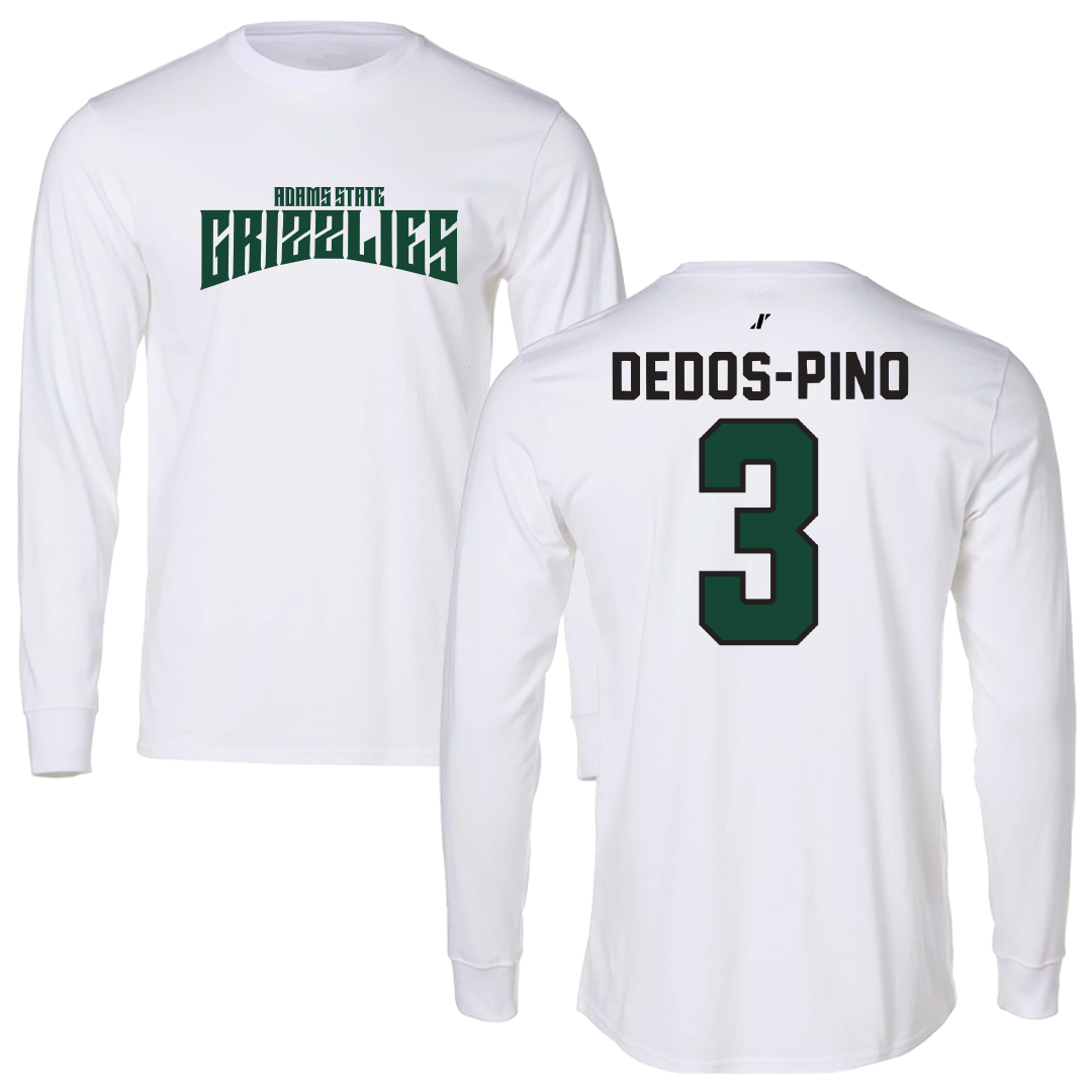 Adams State University Soccer White Classic Performance Long Sleeve - #3 Yarelis Dedos-Pino