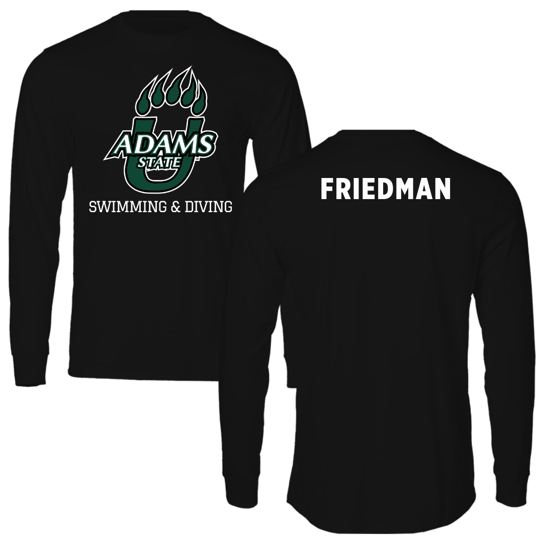 Adams State University Swimming & Diving Black State Long Sleeve - Anjali Friedman