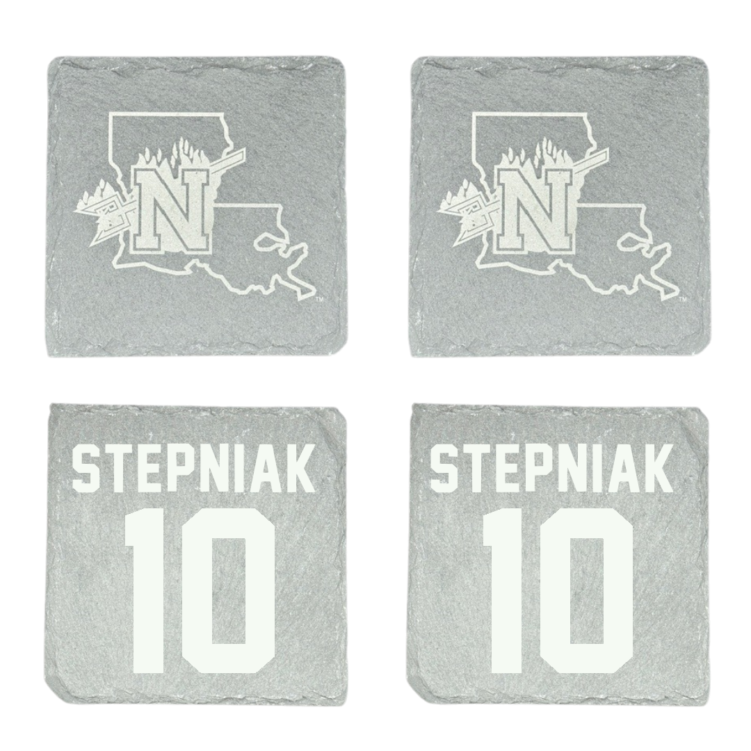 Northwestern State University Soccer Stone Coaster (4 Pack)  - #10 Laura Stepniak