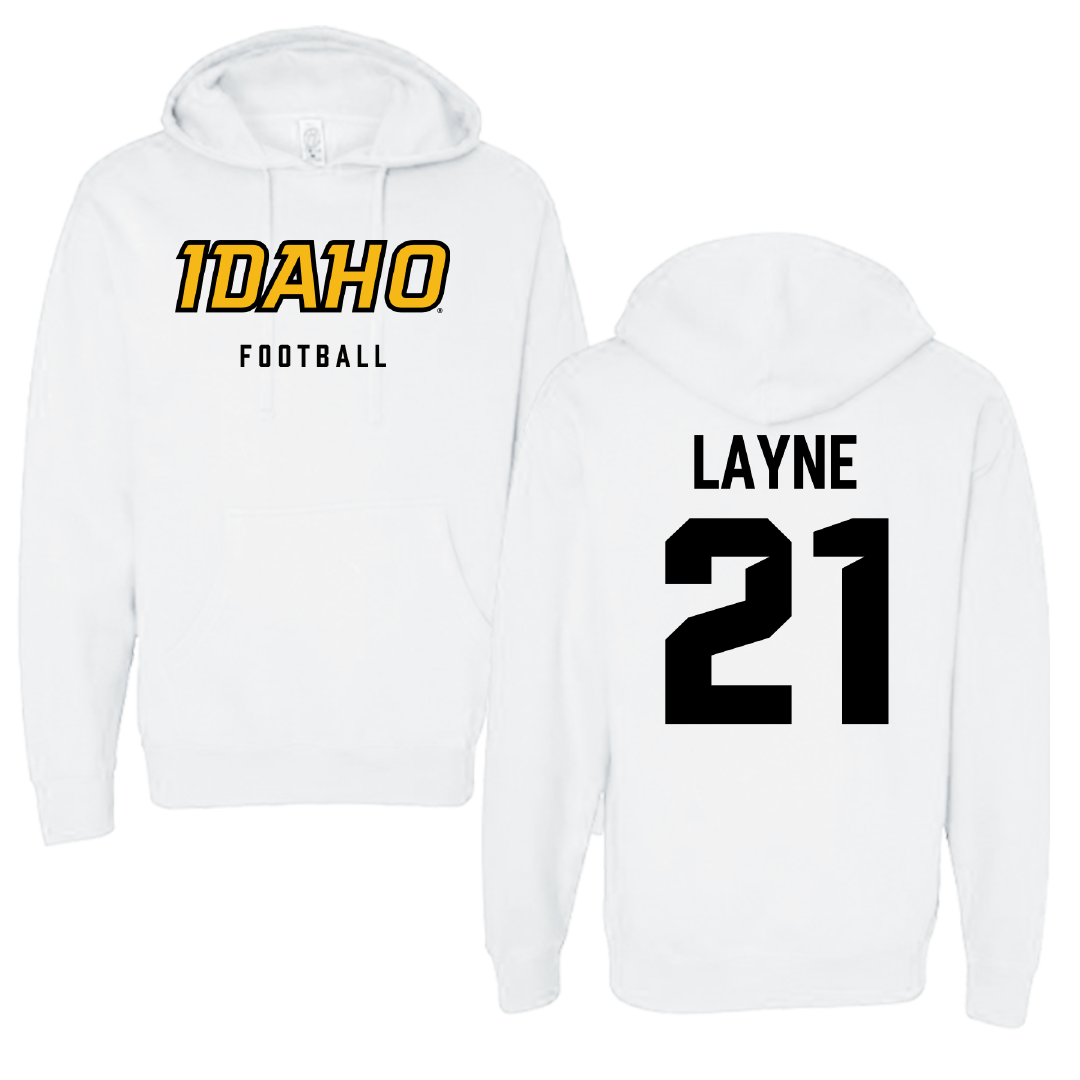 University of Idaho Football White Idaho Hoodie - #21 Dylan Layne
