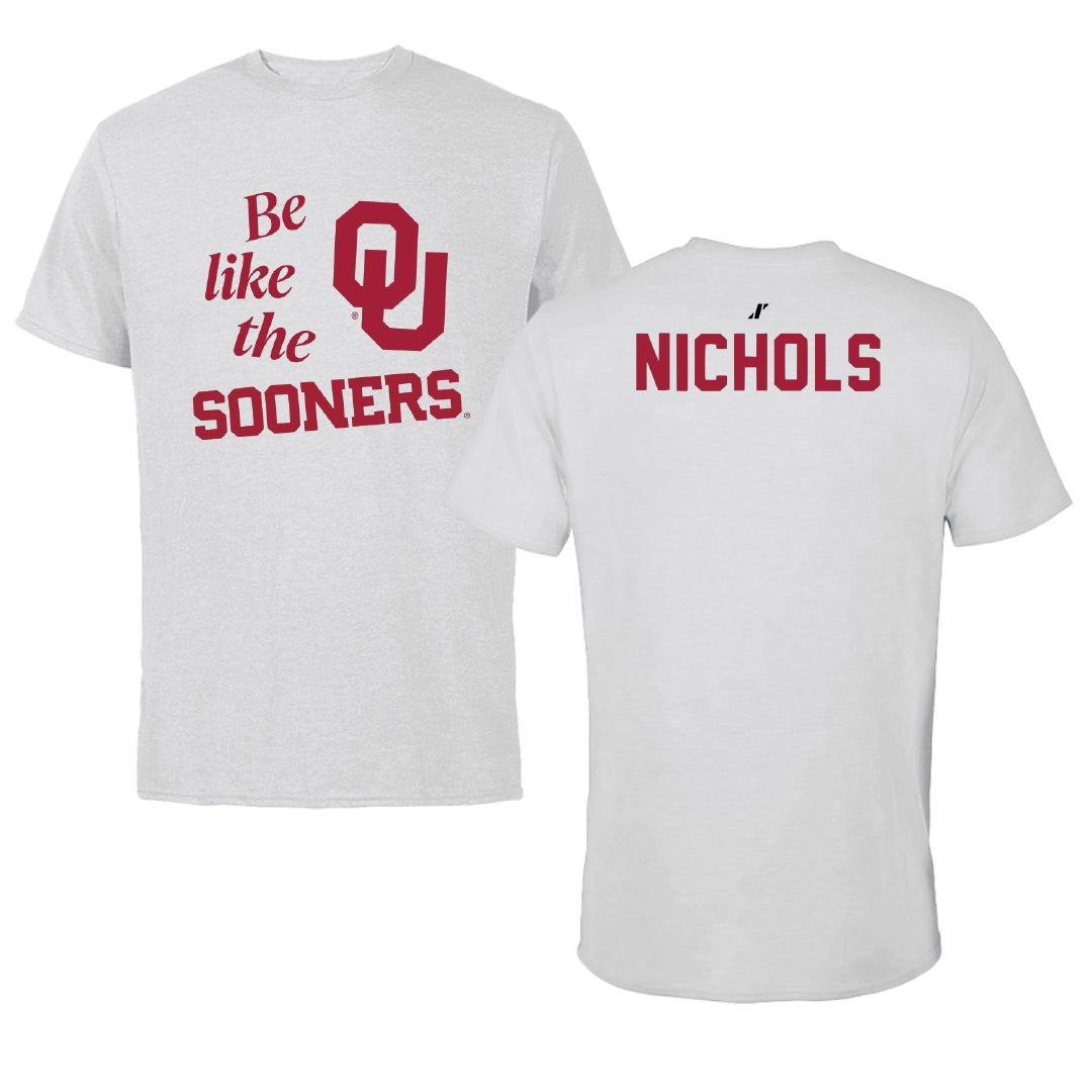 University of Oklahoma Wrestling Light Gray Be Like Us Performance Tee - Ryan Nichols