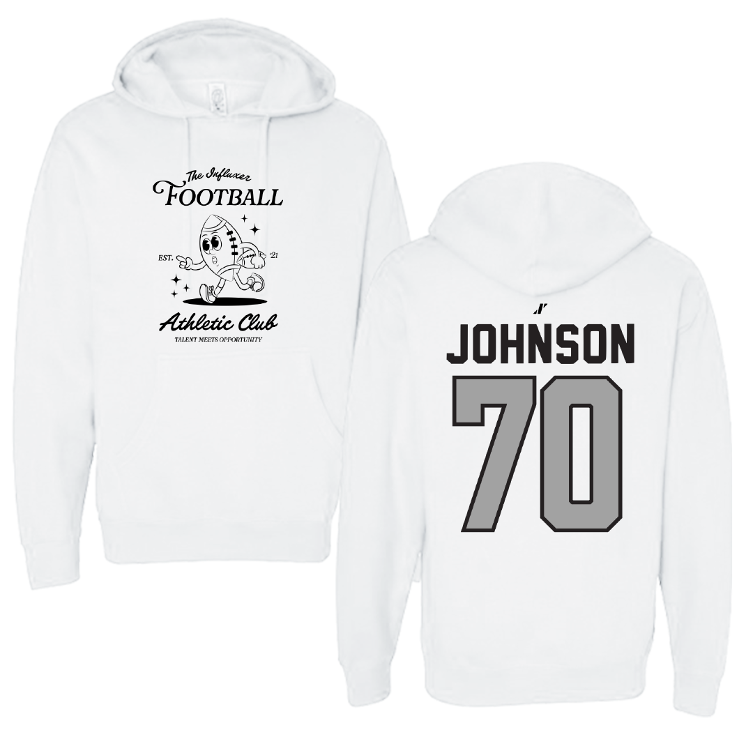 Football White Influxer Athletic Club Hoodie - #70 Jacob Johnson