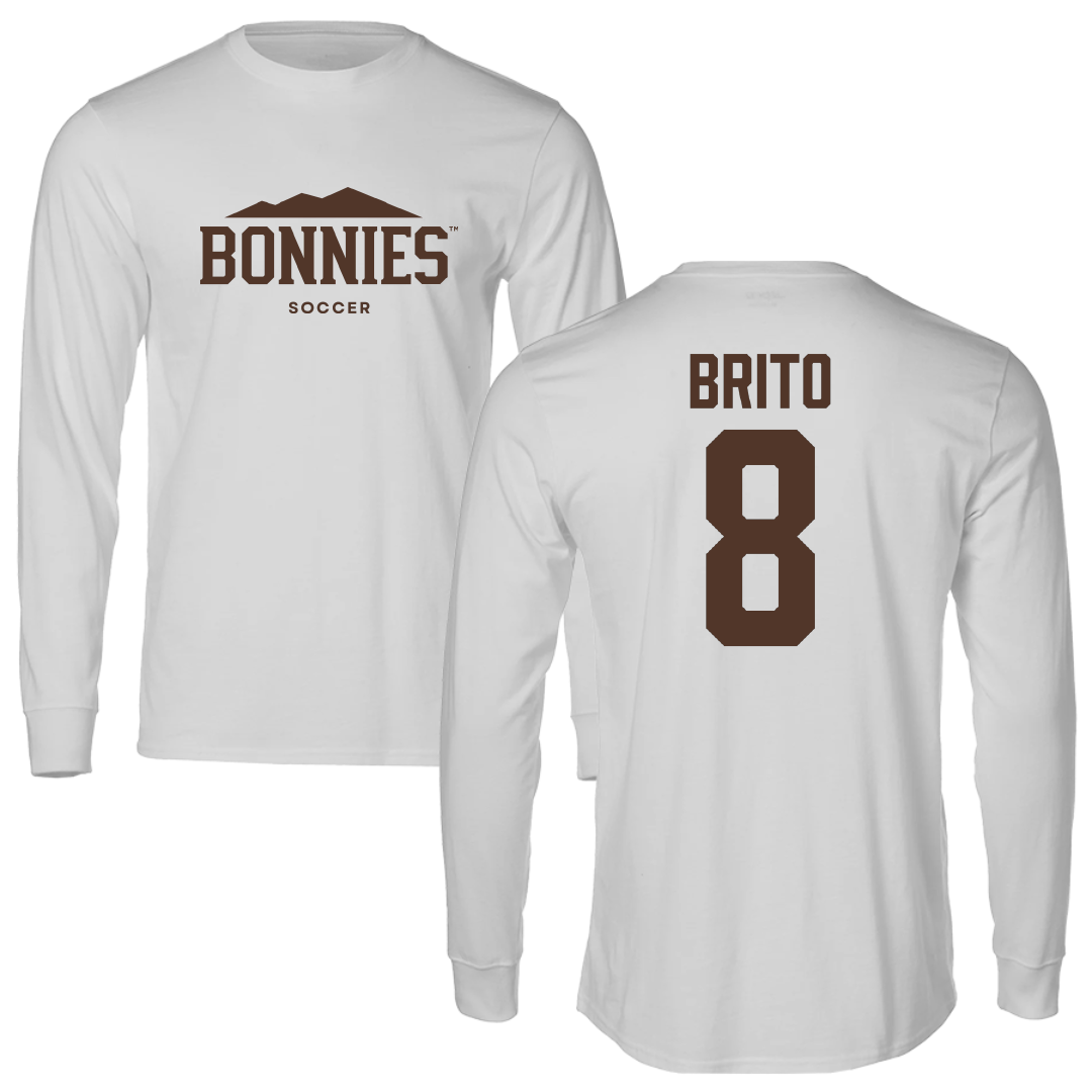St. Bonaventure University Soccer Light Gray Long Sleeve - #8 Kenzo Brito