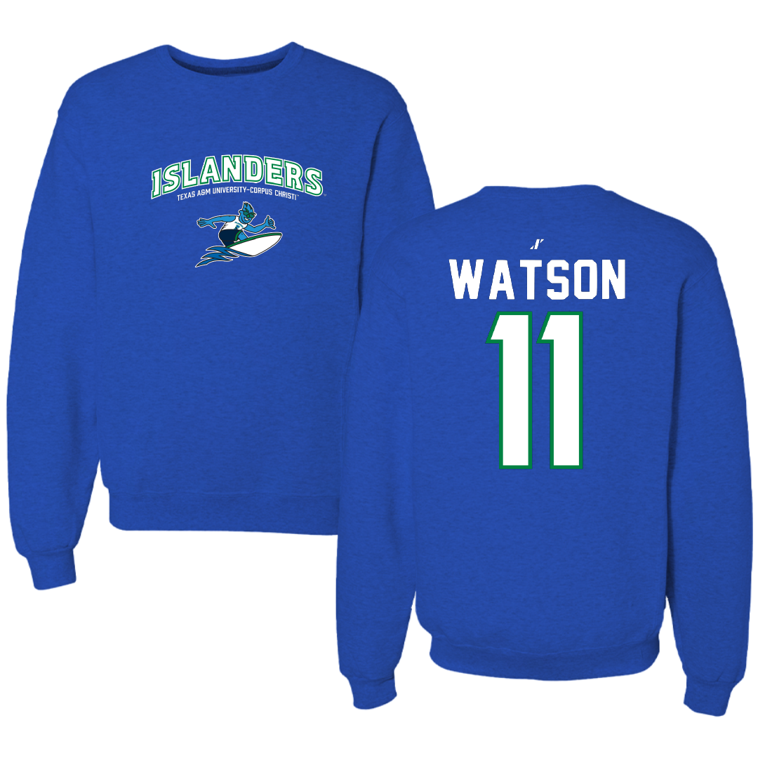 Texas A&M University-Corpus Christi Baseball Blue General Crewneck - #11 Matthew Watson