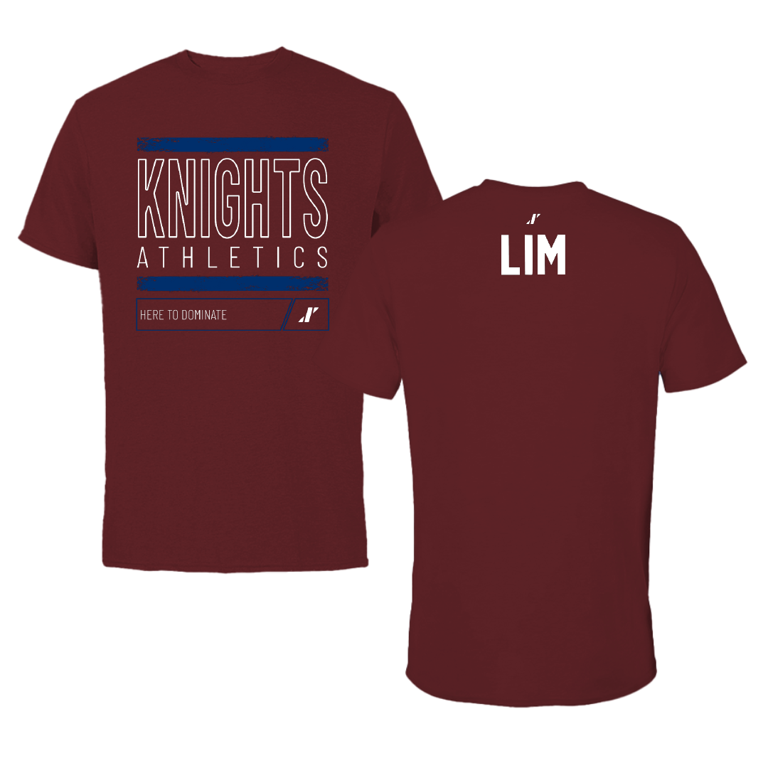 Fairleigh Dickinson University-Metropolitan Campus Tennis Maroon Dominate Tee - Anastasia Lim