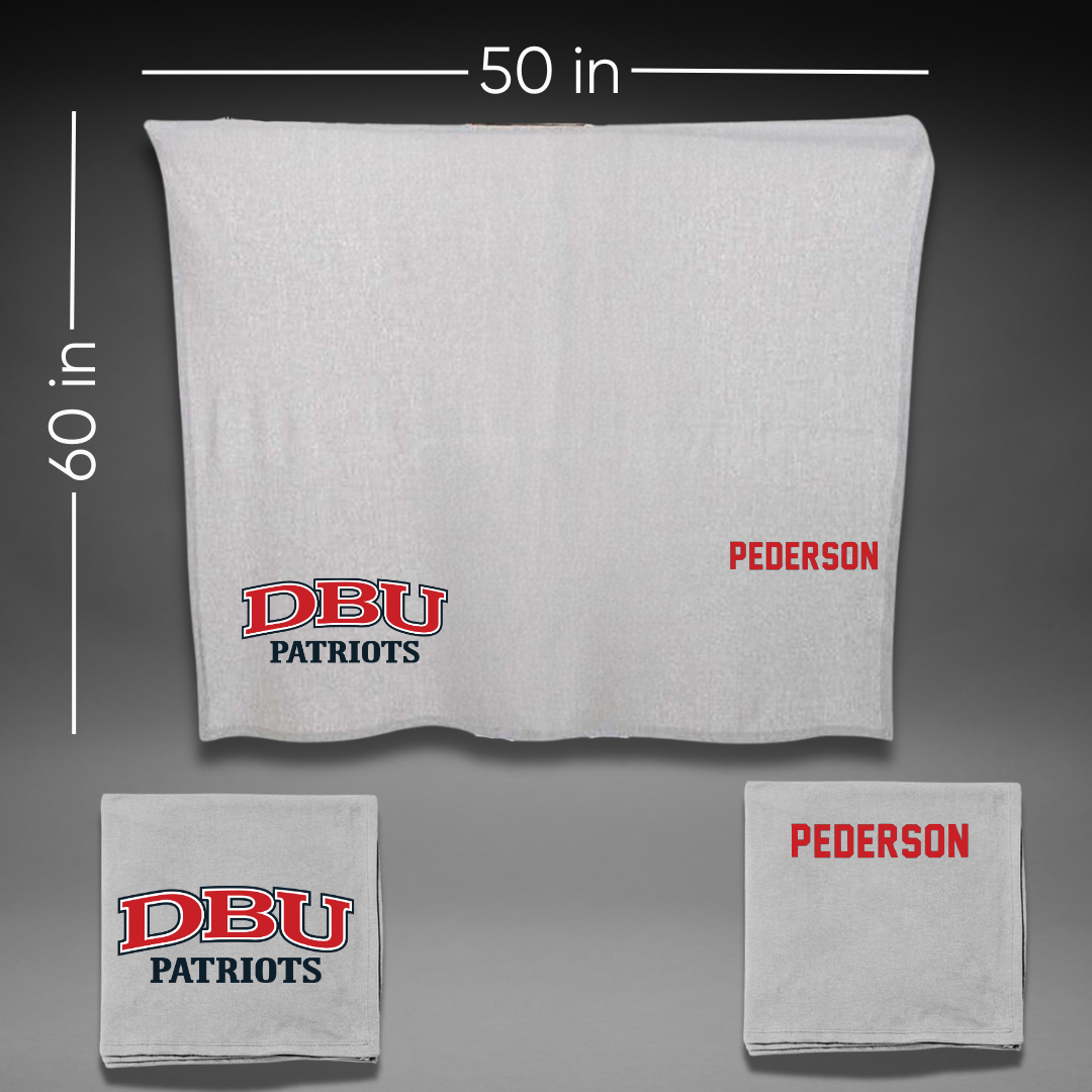 Dallas Baptist University TF and XC Gray Blanket - Maddox Pederson