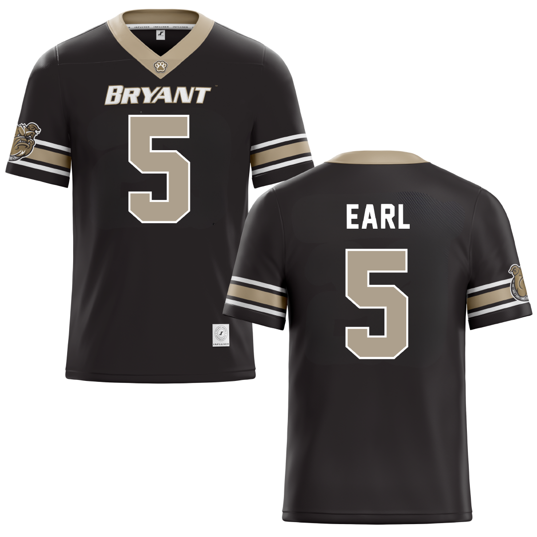 Bryant University Black Football Jersey - #5 Joshua Earl