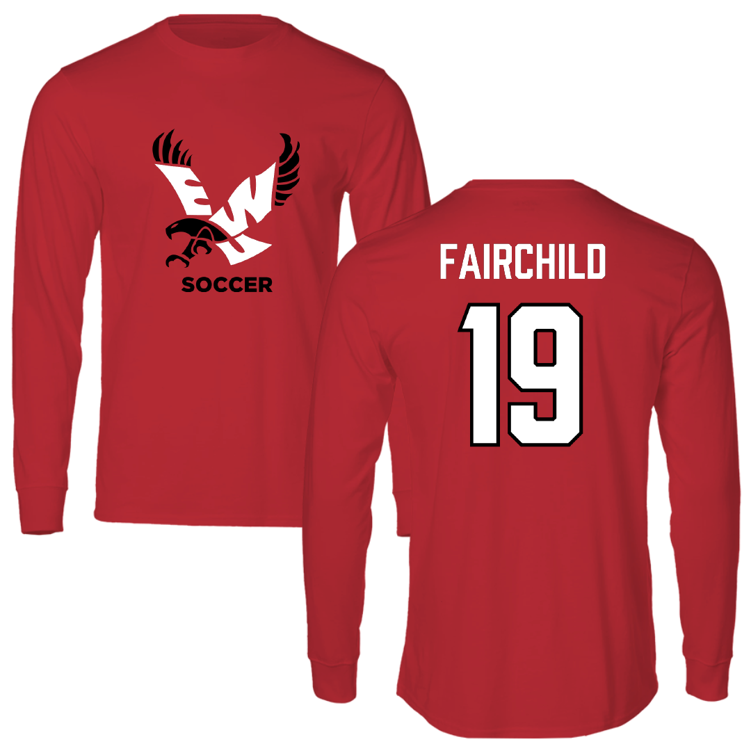 Eastern Washington University Soccer Red EWU Performance Long Sleeve - #19 Chloe Fairchild