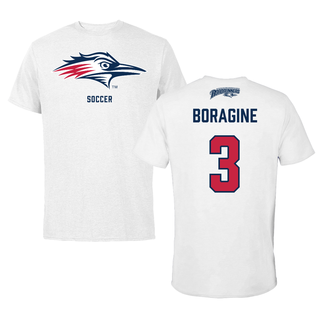 Metropolitan State University of Denver Soccer White Performance Tee - #3 Natalie Boragine