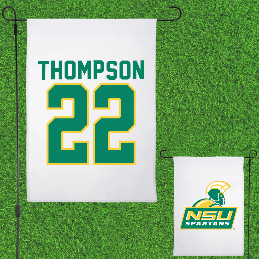 Norfolk State University Football White Garden Flag - #22 Ryan Thompson