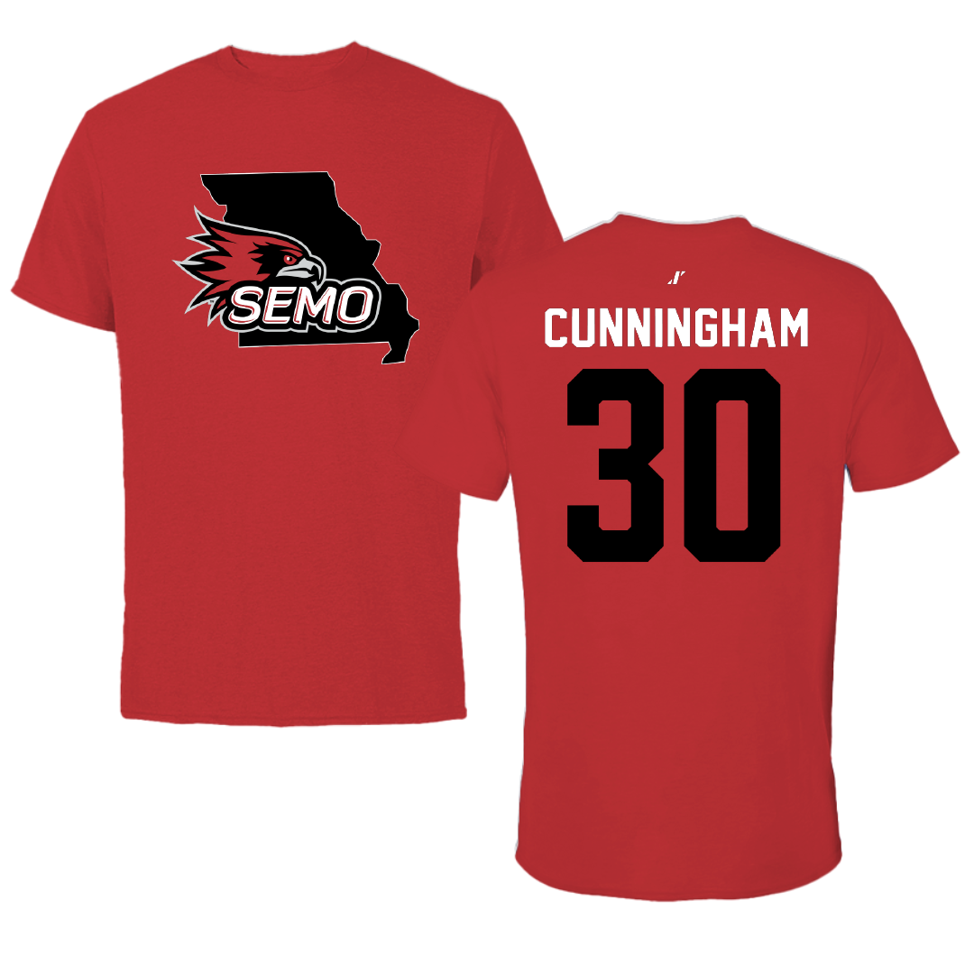 Southeast Missouri State University Football Red State Tee - #30 Judd Cunningham