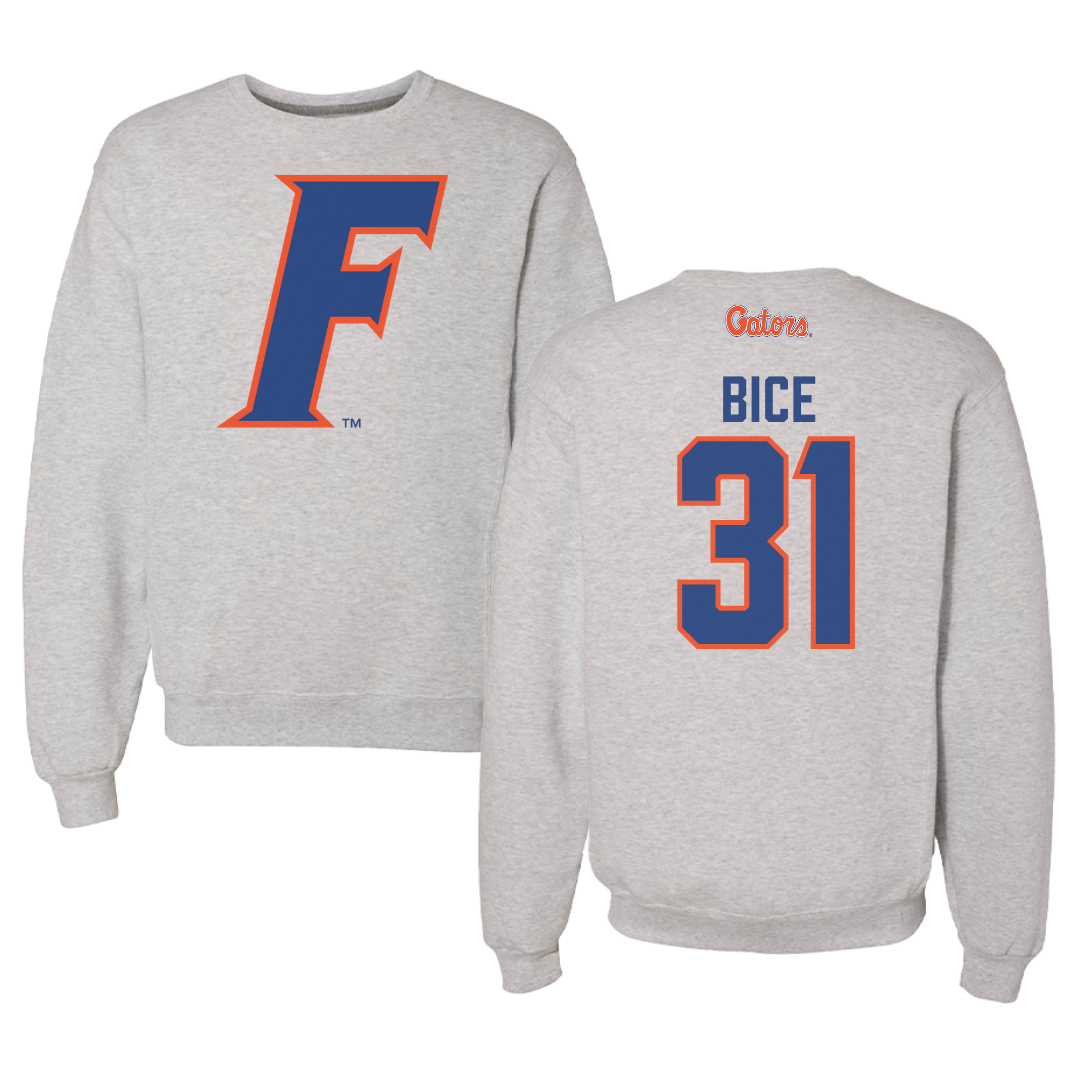 University of Florida Soccer Gray Crewneck - #31 Paris Bice