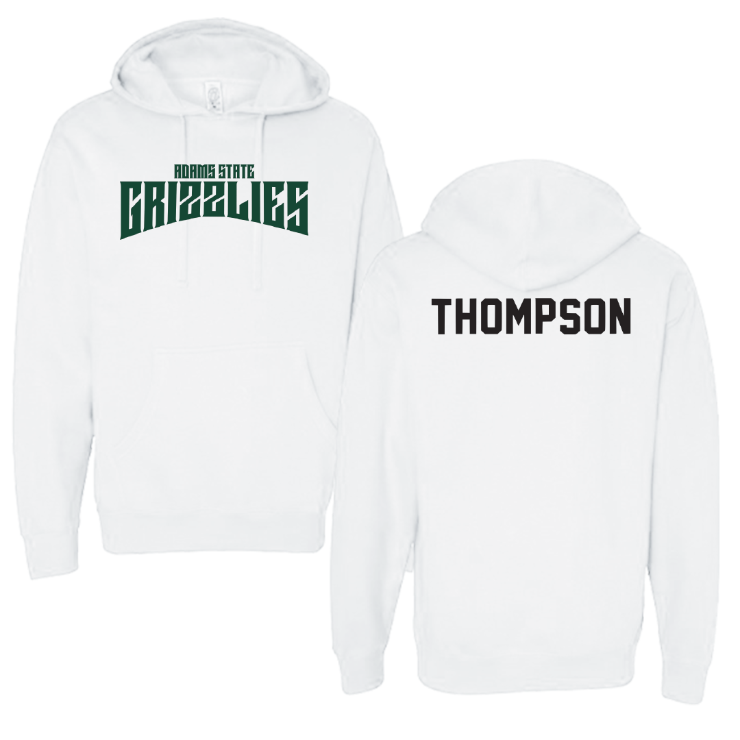 Adams State University Wrestling White Classic Hoodie - Kieran Thompson