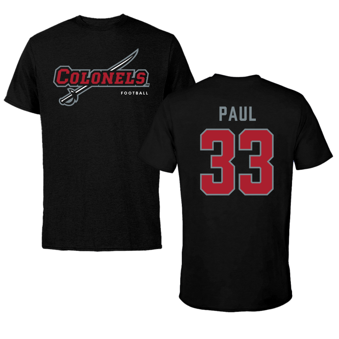 Nicholls State University Football Black Performance Tee - #33 Kyler Paul