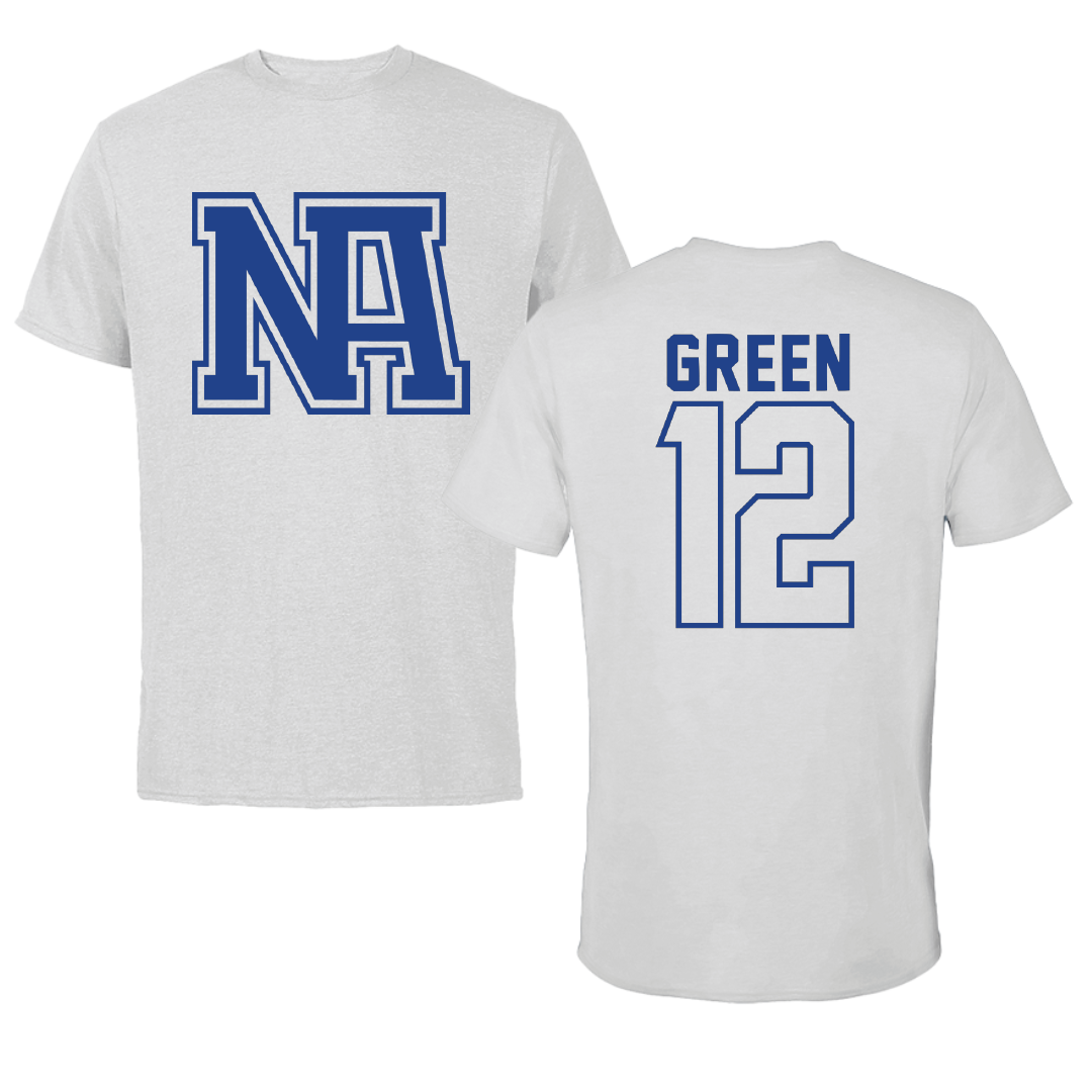 North American University Basketball Light Gray Tee - #12 Desmond Green