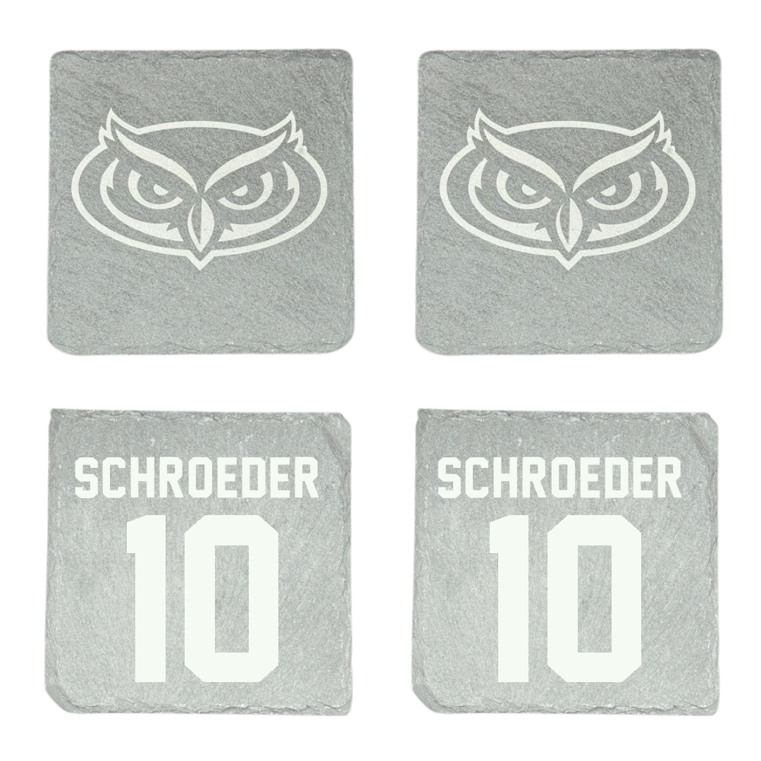 Florida Atlantic University Baseball Stone Coaster (4 Pack)  - #10 John Schroeder
