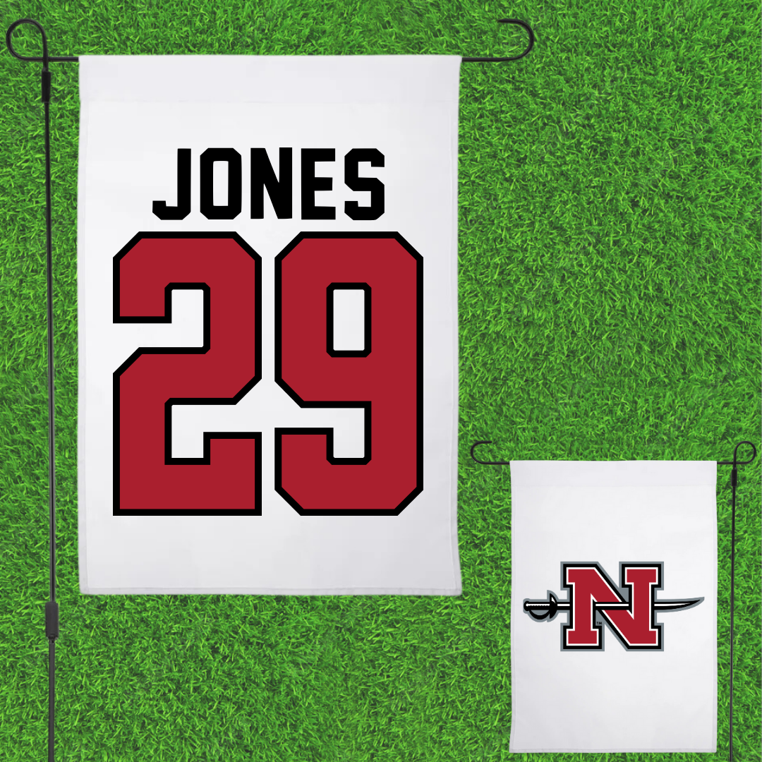 Nicholls State University Soccer White Garden Flag - #29 Allie Jones