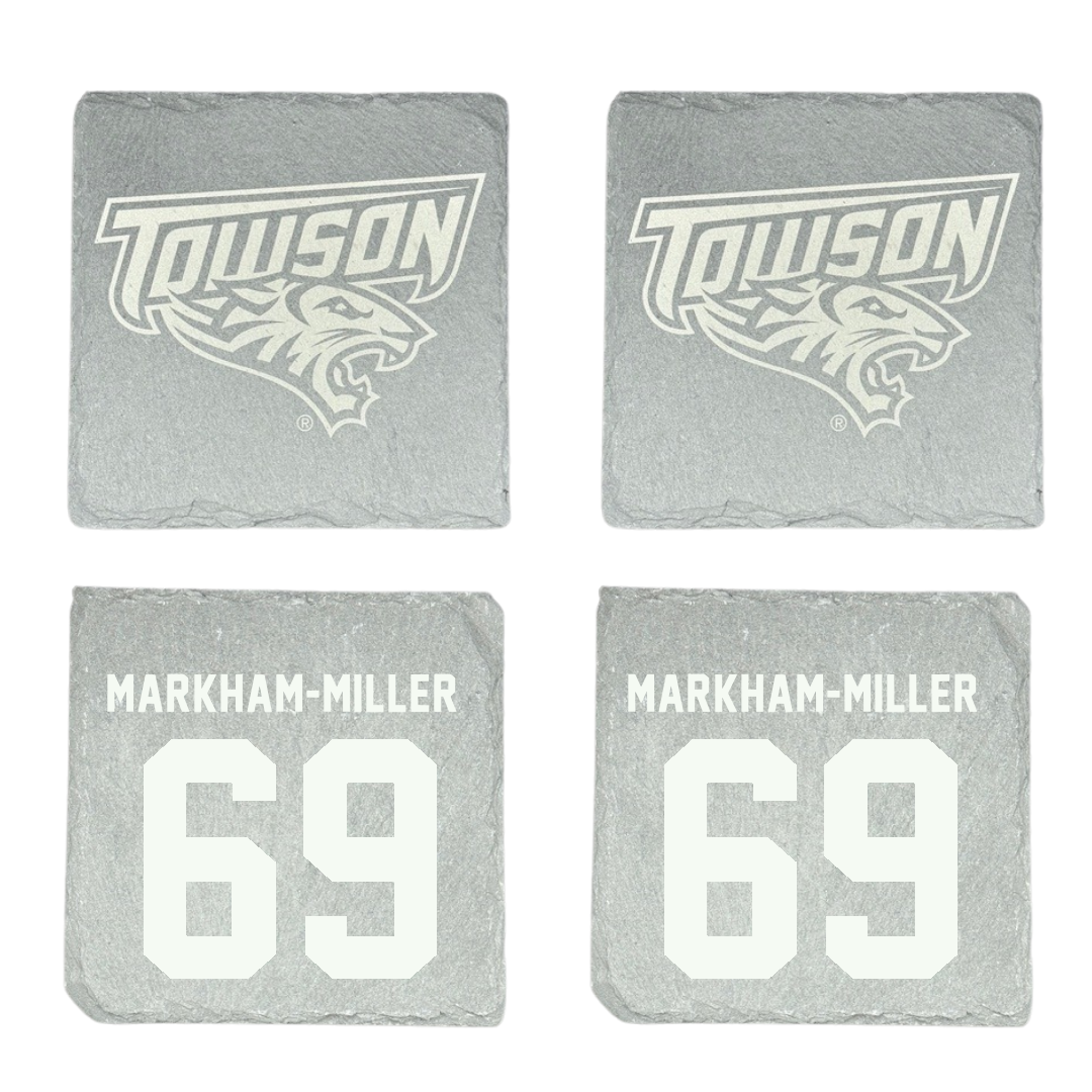 Towson University Football Stone Coaster (4 Pack)  - #69 Ian Markham-Miller